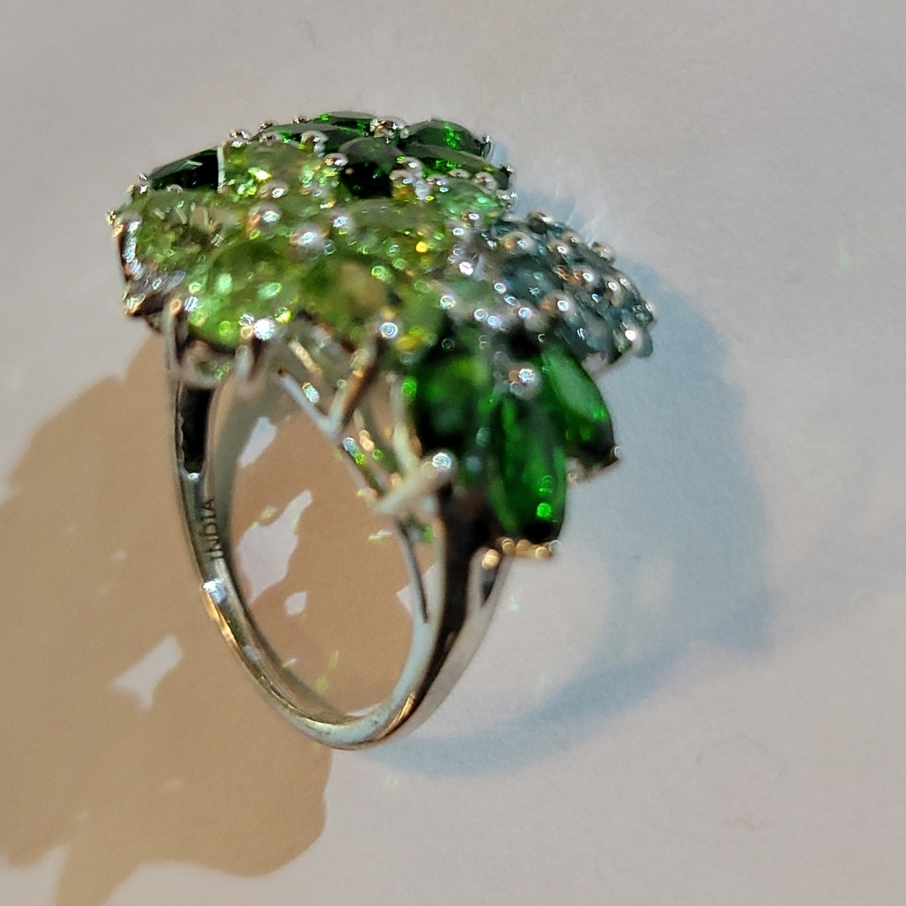 Chuck Clemency Sts Chrome Diopside/Peridot Ss Ring - image 3